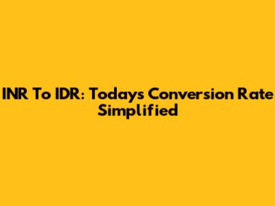 INR To IDR: Today's Conversion Rate Simplified